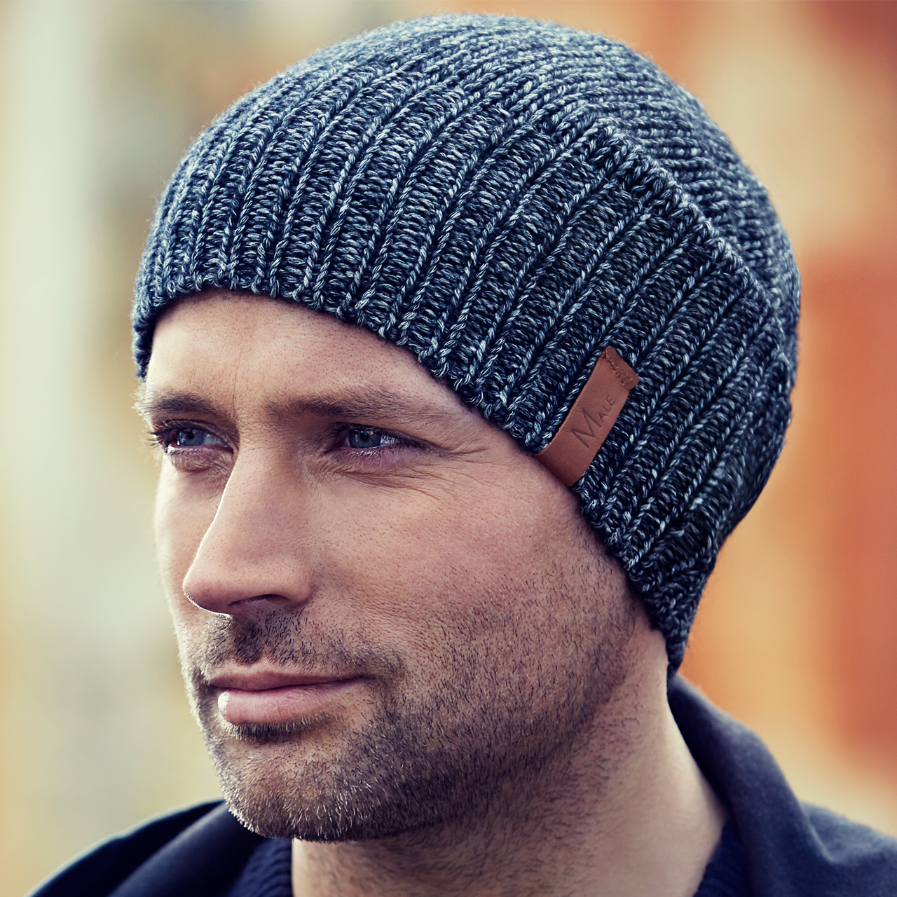 HocJourney Knitted Hat 0509 Black Grey Melange