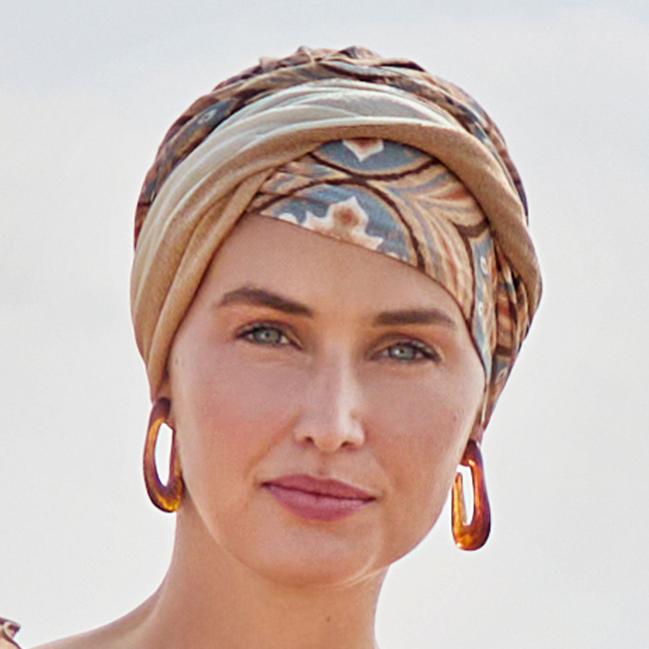 HocShakti Turban - Printed Printed 4081Tuch of Gold