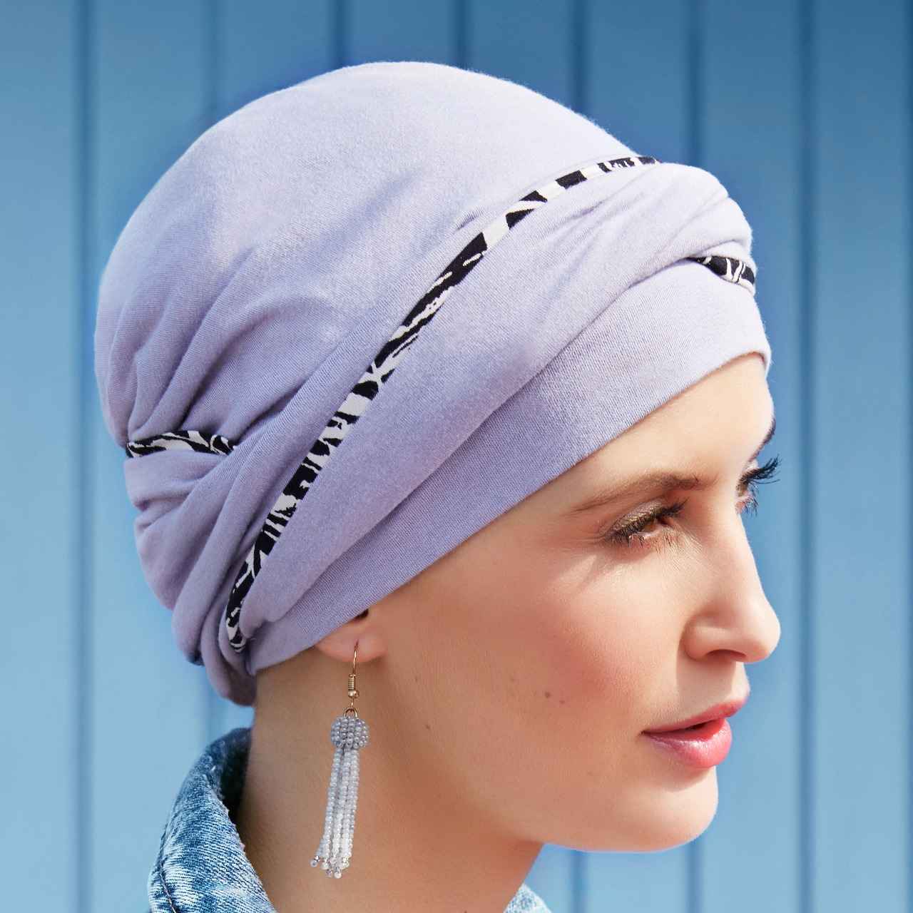 HocEmmy - V Turban - 0661 Lavender Grey with piping